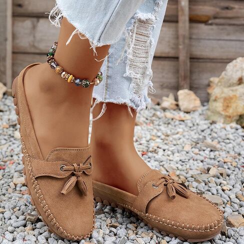 Women's Knotted Flat Mules Comfortable Round Toe Slip-On Lightweight Breathable Anti-Slip Driving Moccasin Clogs Suitable for Everyday Casual Work in Saudi Arabia