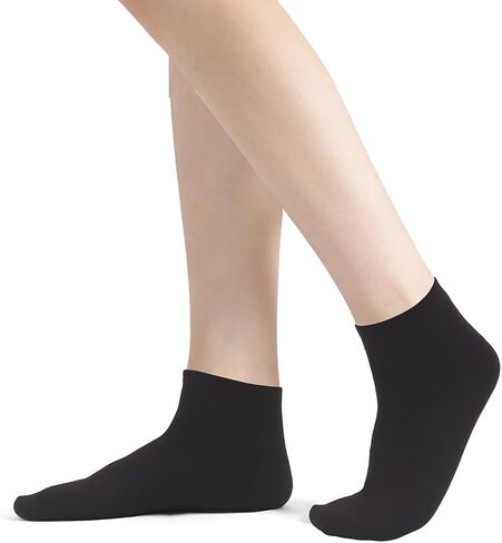 Disposable Low Cut Ankle Socks for Men and Women, Non-Slip Breathable Deodorant Casual Athletic Running Socks, One Size, Black, 10 Pairs in Kuwait