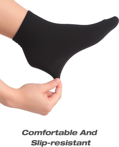 Disposable Low Cut Ankle Socks for Men and Women, Non-Slip Breathable Deodorant Casual Athletic Running Socks, One Size, Black, 10 Pairs in Kuwait