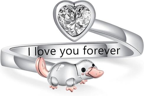 Platypus Rings Sterling Silver Platypus Open Ring Platypus Jewelry Gifts for Women in Kuwait