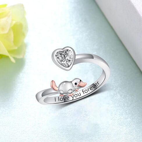 Platypus Rings Sterling Silver Platypus Open Ring Platypus Jewelry Gifts for Women in Kuwait