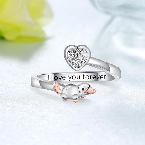 Platypus Rings Sterling Silver Platypus Open Ring Platypus Jewelry Gifts for Women in Kuwait
