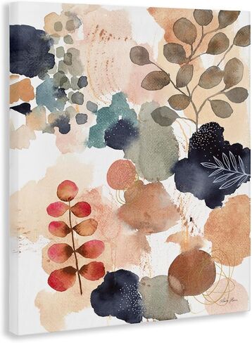 Stupell Industries 'Abstract Botanical Shape Collage', Canvas Art, 36 x 48 Inches, Easy to Hang and Sturdy, Made in USA, by Laura Horn in Kuwait