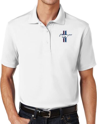 Buy Cool Shirts Mens Ford Mustang GT UV Polo Shirt in Saudi Arabia