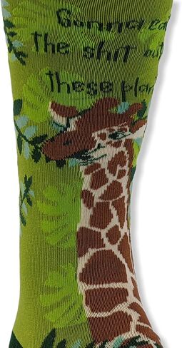 Crazy Dog T-Shirts Women's Gonna Eat The Shit Out of these Plants Socks Funny Giraffee Vegan Vegetarian Novelty Footwear Funny Gift for Casual Wear in Kuwait