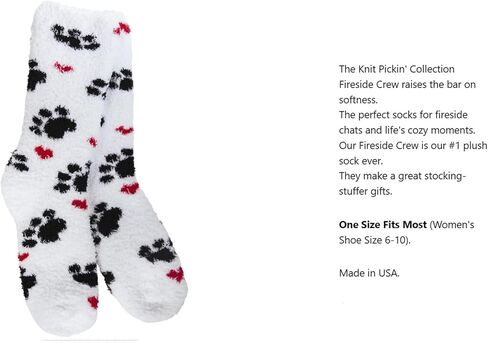 World's Softest Women's Knit Pickin Crew Socks, One Size Fits Most (Puppy Love) in Kuwait
