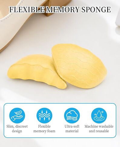 6 Pair Shoe Fillers for Too Big Shoes, Toe Cushion Reducer Inserts Make Shoes Fit for Men and Women (Half Size Too Big) in Saudi Arabia