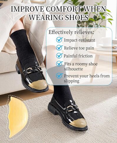 6 Pair Shoe Fillers for Too Big Shoes, Toe Cushion Reducer Inserts Make Shoes Fit for Men and Women (Half Size Too Big) in Saudi Arabia