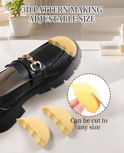 6 Pair Shoe Fillers for Too Big Shoes, Toe Cushion Reducer Inserts Make Shoes Fit for Men and Women (Half Size Too Big) in Saudi Arabia