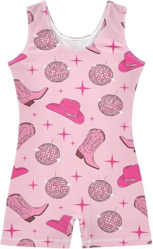 VIGTRO Girls Gymnastics Leotards Sleeveless Dance Unitards One-Piece Active Biketards with Shorts Tumbling Outfit 2-10T in Saudi Arabia