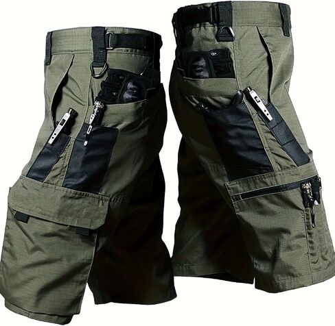 Men's Summer Multi-Pocket Work Shorts, Durable and Comfortable Breathable Casual Outdoor Training in Kuwait