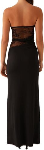 المرأة الدانتيل المرقعة حمالة صديرية دائرية فستان ماكسي مثير Bodycon طويل الزفاف ضيف كوكتيل حفلة فساتين رسمية in Kuwait