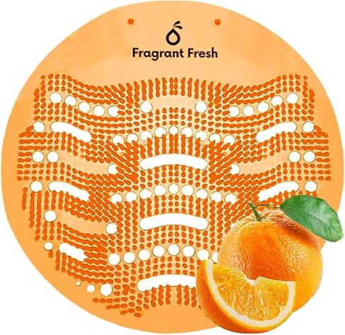 Urinal Screen Deodorizer Anti Splash Long Lasting Fragrance Urinal Cakes Eliminate odours Keeps Bathroom fresh- For Public and Private restrooms-Multiple Use (Orange (30 Pack)) in Saudi Arabia