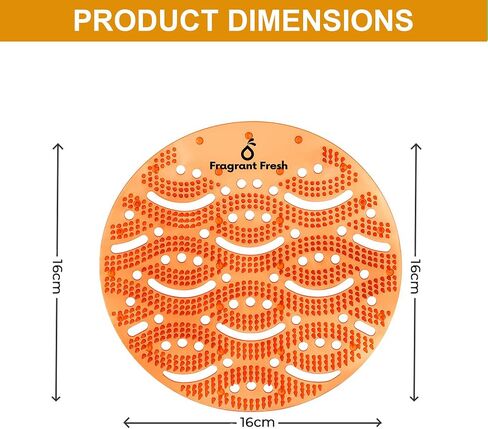 Urinal Screen Deodorizer Anti Splash Long Lasting Fragrance Urinal Cakes Eliminate odours Keeps Bathroom fresh- For Public and Private restrooms-Multiple Use (Orange (30 Pack)) in Saudi Arabia