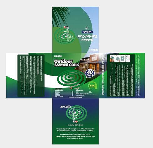 80 Pack Natural Essential Oil Scent Coils, Outdoor Yard Aroma Fragrance Coils with 4 Holders & 8 Stands in Saudi Arabia