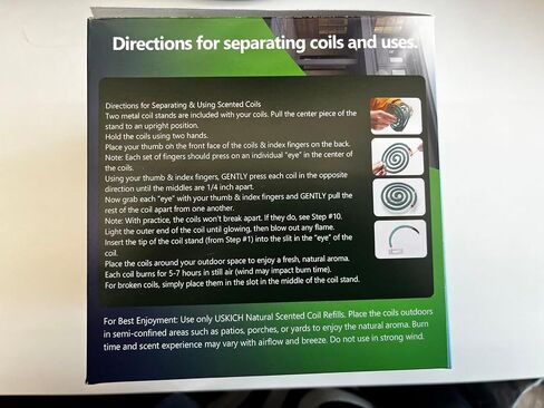 80 Pack Natural Essential Oil Scent Coils, Outdoor Yard Aroma Fragrance Coils with 4 Holders & 8 Stands in Saudi Arabia
