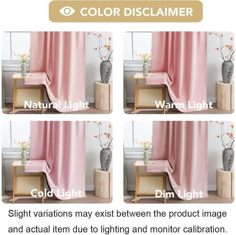 H.VERSAILTEX Blackout Curtains 84 Inch Length 2 Panels Set for Living Room Bedroom, Back Tab Pinch Pleated Thermal Insulated Room Darkening Light Blocking Curtains with Hooks, Baby Pink in Kuwait