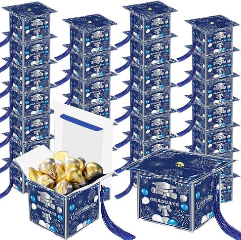 100 Pcs Graduation Candy Boxes,Class of 2026 Graduation Candy Boxes with Tassel,Mini Graduation Cap Gift Boxes,Graduation Party Favors,DIY Graduate Decoration Box for Ceremony Party Small Treat Chocolate Box in Kuwait
