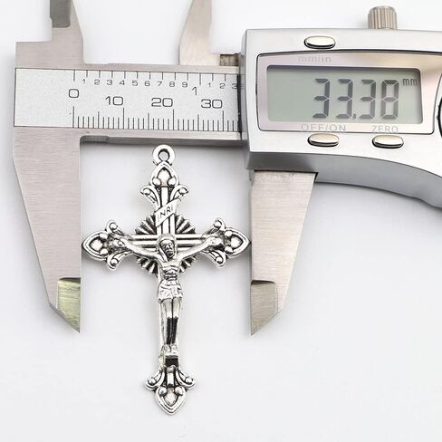 100pcs of 2 Inches Antique Silver Catholic Flared Sunburst Rosary Crucifix Cross in Saudi Arabia