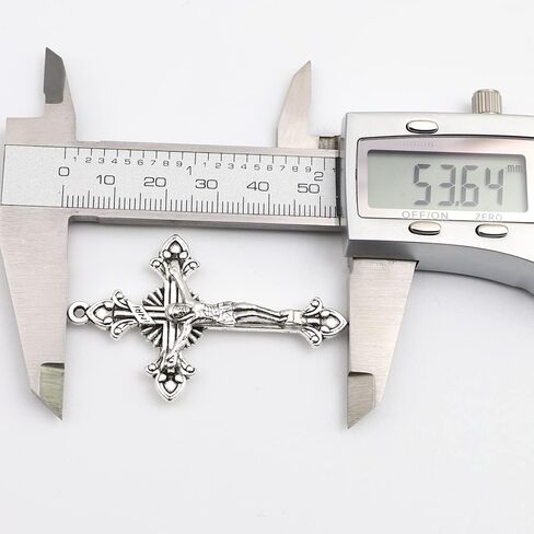 100pcs of 2 Inches Antique Silver Catholic Flared Sunburst Rosary Crucifix Cross in Saudi Arabia