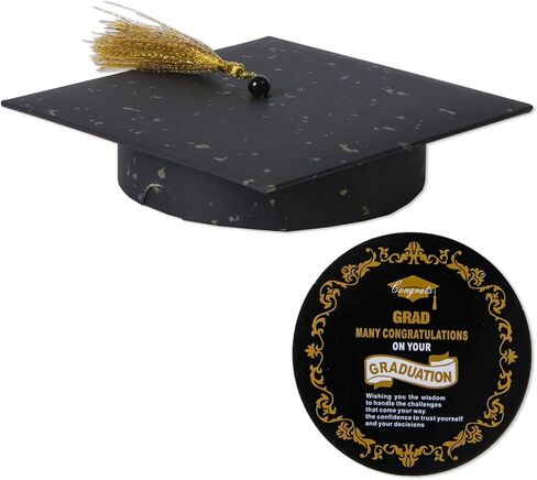 APLUSWER Graduation Gift Box with Tassel Class of 2026 Graduation Cap Box Round-bottom with Wish Card Gift Wrapping Box for Presents College Graduate High School Party Favor Supplies(DOT) in Saudi Arabia
