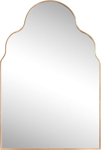 جوناثان واي الورا 24 "× 36" الذهب صدفي قوس معدني مؤطرة مرآة مثبتة على الحائط للحمام الغرور مدخل غرفة النوم غرفة المعيشة الحديثة تصميم الديكور العائمة MIR214A in Kuwait