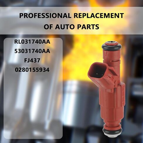 0280155934 Fuel Injectors (Set of 8) Compatible with Dodge Ram 1500 2500 3500 Van Pickup Dakota Durango 3.9L 5.2L 5.9L V6 V8 (1 Holes) for # 53031740AA FJ437 in Kuwait