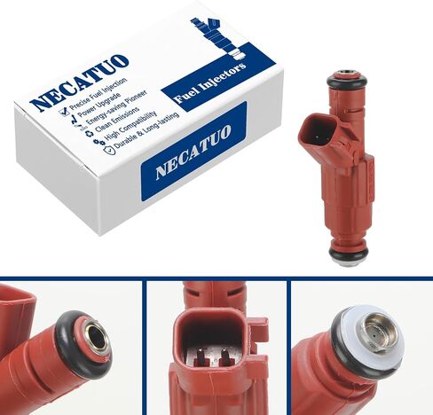 0280155934 Fuel Injectors (Set of 8) Compatible with Dodge Ram 1500 2500 3500 Van Pickup Dakota Durango 3.9L 5.2L 5.9L V6 V8 (1 Holes) for # 53031740AA FJ437 in Kuwait