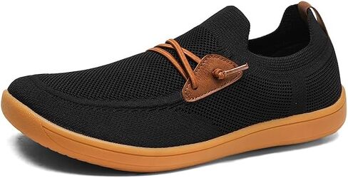 Men's Wide Box Toe Barefoot Shoes, Breathable Mesh Slip-Ons, Casual Flats, Minimalist Design, Big in Saudi Arabia