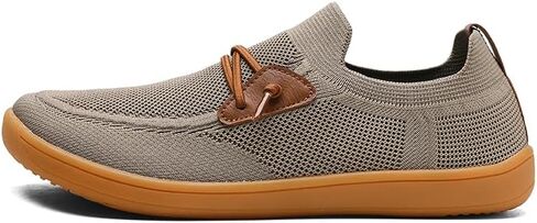 Men's Wide Box Toe Barefoot Shoes, Breathable Mesh Slip-Ons, Casual Flats, Minimalist Design, Big in Saudi Arabia