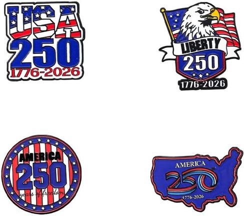 Blingbling USA 250th الذكرى بروش دبابيس للنساء 1776-2026 العلم الأمريكي 250 سنة من الحرية دبابيس عيد الاستقلال مجوهرات هدايا-A in Kuwait