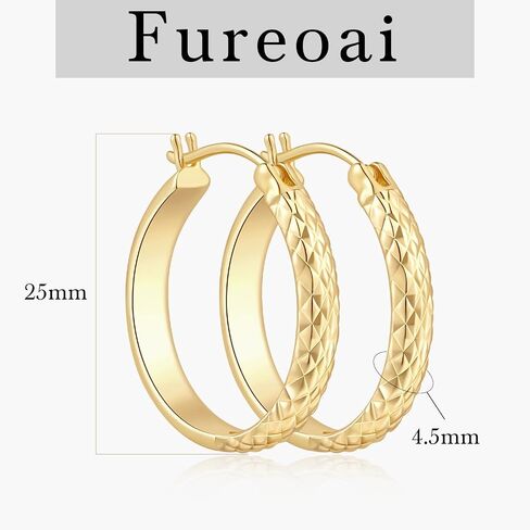 Gold Hoop Earrings 14K Gold Earrings for Women 14K Gold Hoop Earring for Womens Hoops Mesh Engrave with Vintage Elegance Hoops Earring for Womens in Saudi Arabia