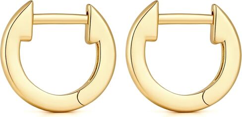 14K Gold Hoop Earrings for Women 14K Gold Earrings for Women Trendy Gold Huggie Earring for Womens Hoops Mini Design but Striking Charm Small Hoops Earring for Womens 13/18mm in Saudi Arabia