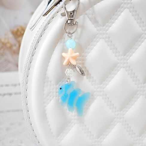 Fish keychains Cute Fish Starfish Heart Matching Couples Best Friend BFF Stuff Keyrings Valentines Day Birthday Gifts in Saudi Arabia