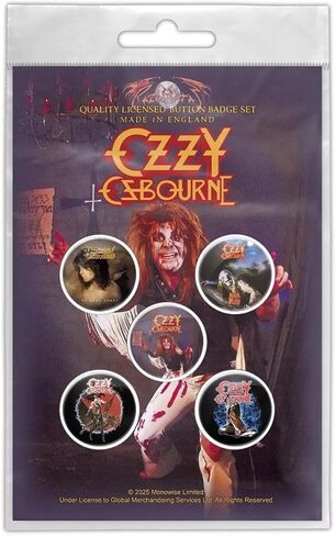 Ozzy Osbourne Diary of A Madman 5 Piece Buttons Pin Set in Kuwait