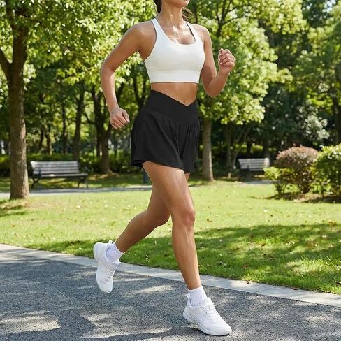 1 Pack Athletic Shorts for Women | 2 in 1 with Pockets, Spandex Butterfly Workout & Tennis Skorts in Kuwait