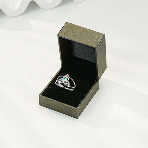 Celtic Moonstone Ring for Women, 925 Sterling Silver Knot Ring with Genuine Moonstone, Fixed Band Irish Inspired Jewelry in Saudi Arabia