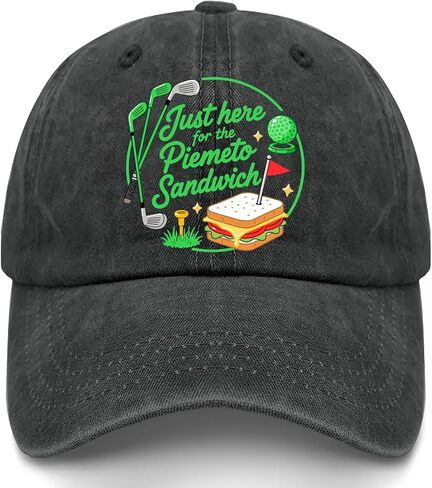Just Here for the Pimento Cheese Sandwich Hats for Mens Aesthetic Washed in Kuwait