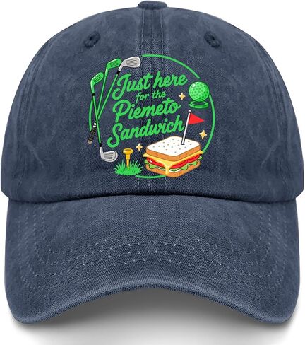 Just Here for the Pimento Cheese Sandwich Hats for Mens Aesthetic Washed in Kuwait