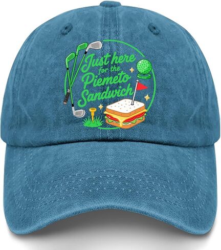 Just Here for the Pimento Cheese Sandwich Hats for Mens Aesthetic Washed in Kuwait