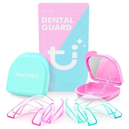 Anti Grinding Guard, 2 Color Night Guards for Teeth Grinding,Mouth Guard for Grinding Teeth at Night, 4 Pcs/2 Sizes, Green/Pink in Kuwait