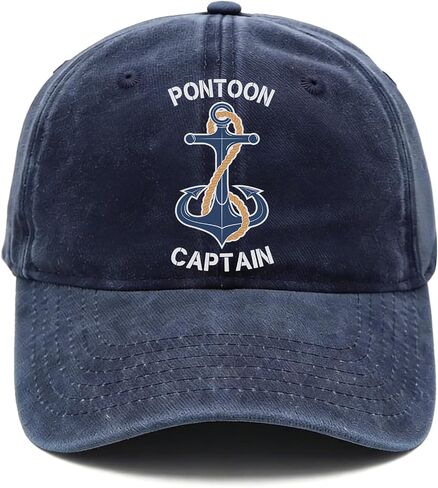 Captain & Boat Owner Gift, Funny Sexy Pontoons Captain Gifts - Vintage Washed Hat for Birthday Christmas - Adjustable Baseball Cap in Saudi Arabia