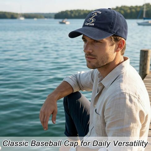 Captain & Boat Owner Gift, Funny Sexy Pontoons Captain Gifts - Vintage Washed Hat for Birthday Christmas - Adjustable Baseball Cap in Saudi Arabia