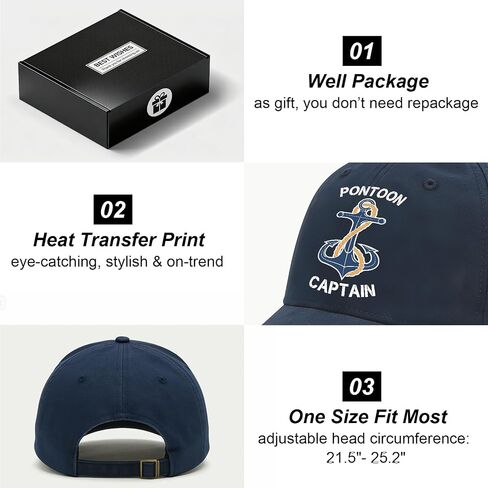 Captain & Boat Owner Gift, Funny Sexy Pontoons Captain Gifts - Vintage Washed Hat for Birthday Christmas - Adjustable Baseball Cap in Saudi Arabia