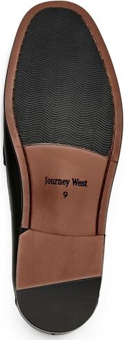 Journey West Mens Dress Shoes Slip on Penny Loafers for Men Black 13 in Saudi Arabia
