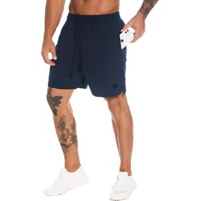 Men's 2 in 1 Workout Running Shorts 7" Quick Dry Athletic Shorts with Liner Gym Training Short for Men with Towel Loop in Saudi Arabia