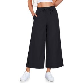 CAMPSNAIL Wide Leg Pants Women - 25"/29" Casual Summer Capri Yoga Pants Lightweight Sweatpants for Travel Business Work in Saudi Arabia
