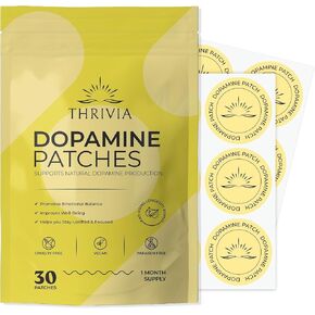 Dopamine Patches | Extra Strength Patches with Lions Mane, 5-HTP, Mucuna, Rhodiola, Damiana | Serotonin Mood Balance Patch for Women and Men (30 Count) in Saudi Arabia