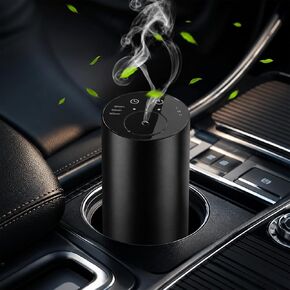 Homease Waterless Essential Oil Diffuser, Portable Cordless Aromatherapy with 3 Timers & Mist Levels, Rechargeable for Home Car Office, Premium Metal Black in Saudi Arabia