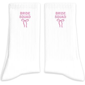 Pink Bow Wedding Crew Socks, Bride To Be Gifts, Wedding Essentials in Kuwait